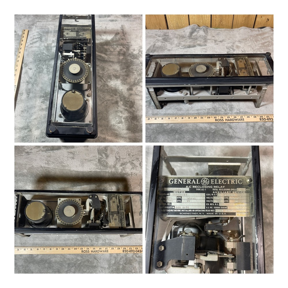 General Electric A-C Reclosing Relay 5BA45AA93 Motor Type AC-1 Collectable GE