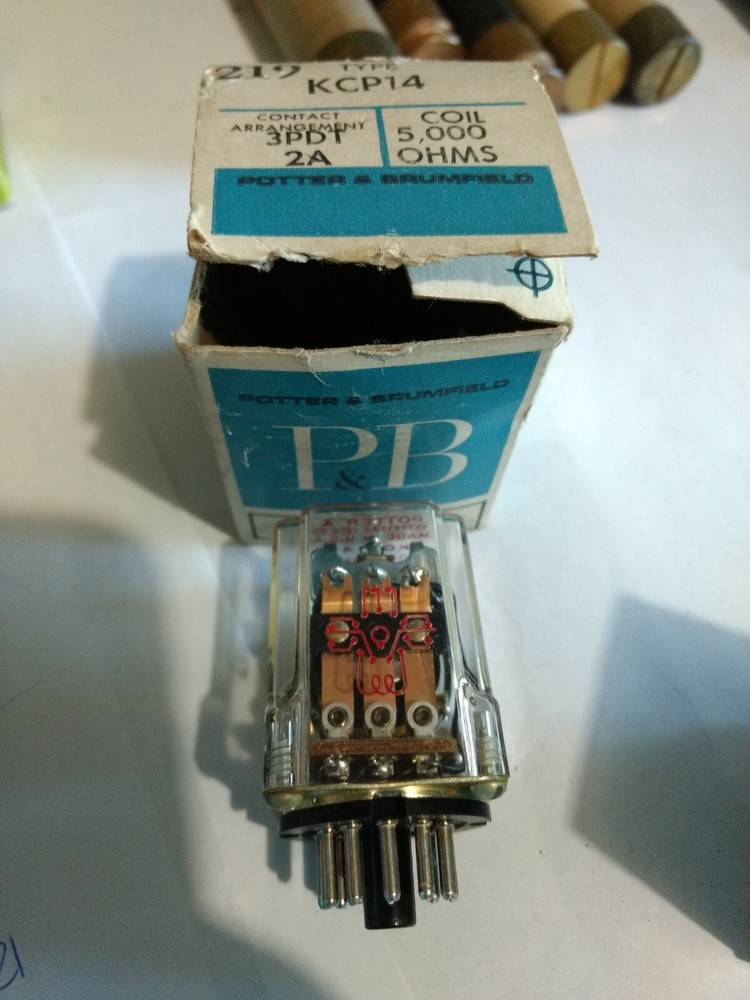 POTTER & BRUMFIELD 219 KCP14 Relay Coil 5000 Ohms 3PDT 2A NEW