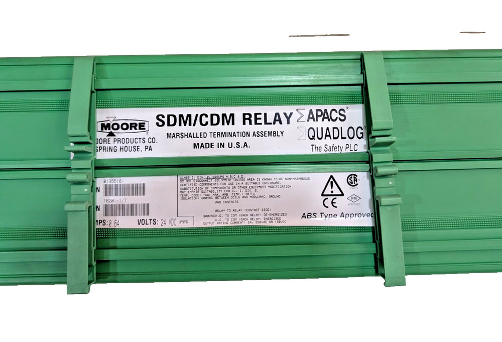 *NEW IN BOX* Moore SDM Relay 16201-1-7 Marshalled Termination Apacs QUADLOG