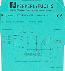 PACK OF 10 PEPPERL+FUCHS KFD0-RSH-1.4S.PS2 RELAY MODULE 24VDC
