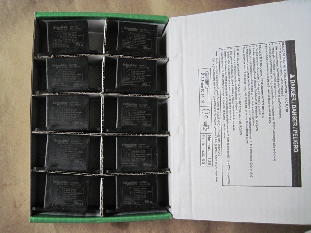 (Qty 10) Schneider Electric 9AS7D24 Power Relays 24VDC SPDC, Harmony 991537