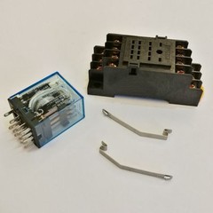 US Stock MY4N-J MY4NJ HH54P-L 12V DC Coil Cube Relay & PYF14A Socket Base