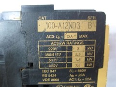 ALLEN BRADLEY 100-A12ND3 SER.B CONTACTOR UNMP