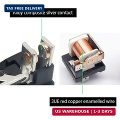 2 Pieces 40/30 Amp Waterproof Relay Switch 12AWG Harness Set – 12V DC 4-Pin S…