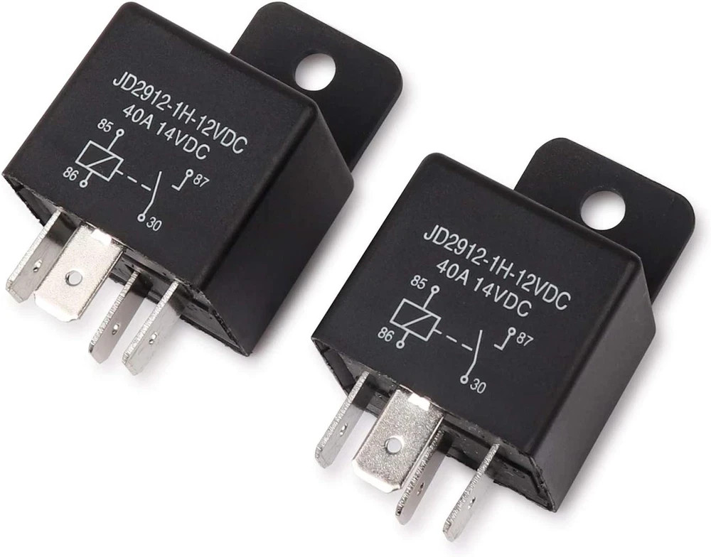 Car Relay 4 Pin 12V 40A SPST JD2912-1H Auto Switches Starters Pack of 2
