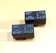QTY2 OMRON G5V-2 BOARD MOUNT 24 VDC RELAY SWITCH MODULE DPDT 2A 30VDC .6A 120VAC
