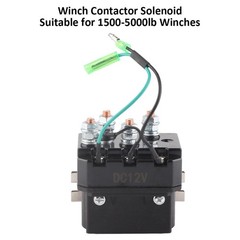 Haosie Winch Solenoid Relay Contactor, 12V 250A Solenoid Relay for ATV UTV 15…