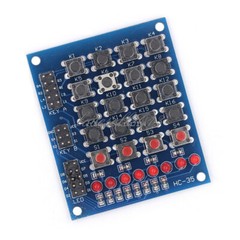 4×4 Keypad matrix keyboard buttons LED Marquee Independent keyboard Smart car