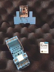 FINDER 55.34 RELAY 5A 250V 24VDC & 94.74.1 RELAY BASE (SOCKET) and DIODE MODULE