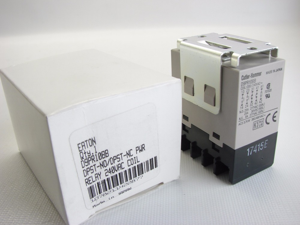 NEW Cutler-Hammer D9PR10BB DPST-NO/DPST-NC Power Relay 240VAC Coil (B458)