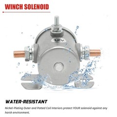 3 Terminal Continuous Duty Solenoid Relay 12V 200A for Marine Winch Golf Cart