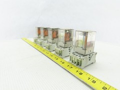 Allen Bradley 700-HA33Z24 Ser D 700-HN101 Ser C Relays And Sockets Lot Of 5
