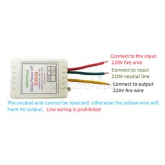 AC110-220V 7A 1-480min 16Mode Timer Adjustable Turn Off Delay Controller Module