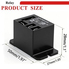 2PCS Power Relay AC120V Coil, 30A SPDT(1NO 1NC) with Flange Mounting and 10 Q…