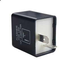 12V 2-Pin CF-12 LED Flasher Relay to Fix Hyper Flash for Cars & Motorcycles