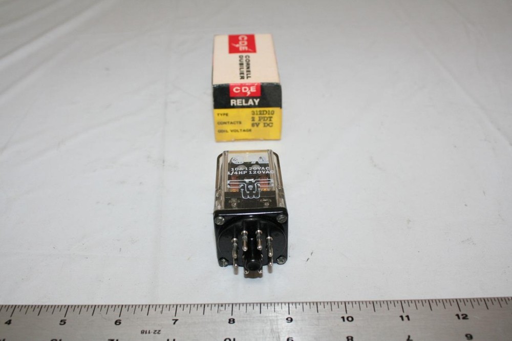 Cornell Dubilier Relay 312D10 2PDT 6VDC General Purpose New