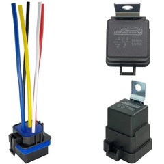 12VDC 80/60Amp Waterproof Relay, 5-pin SPDT Automotive Relay with Pigtail