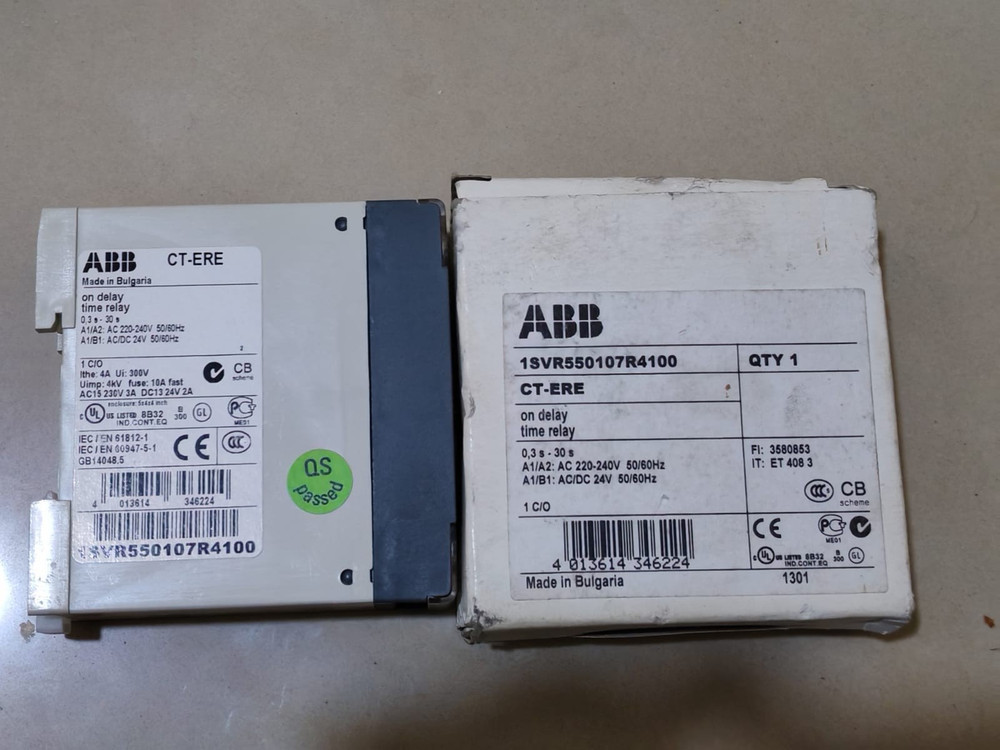ABB / Time Relay / CT-ERE / 1SVR550107R4100 / A1/A2: AC220-240V 50/60Hz