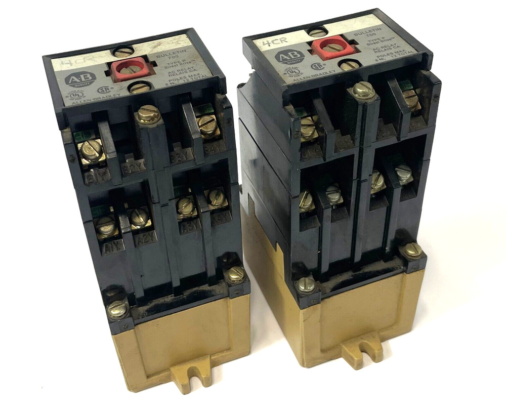 2X ALLEN BRADLEY Bulletin 700 Type P Direct Drive AC Relay 12 Pole 700-P600A1