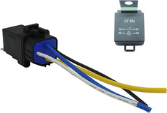 80/60 AMP 4-Pin Automotive Relay, 12V DC Waterproof with Tinned Copper Harness