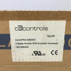 C3Controls GPRA-SB08G1 8 Blade Socket IP20 Guarded Terminals 15A 300VAC