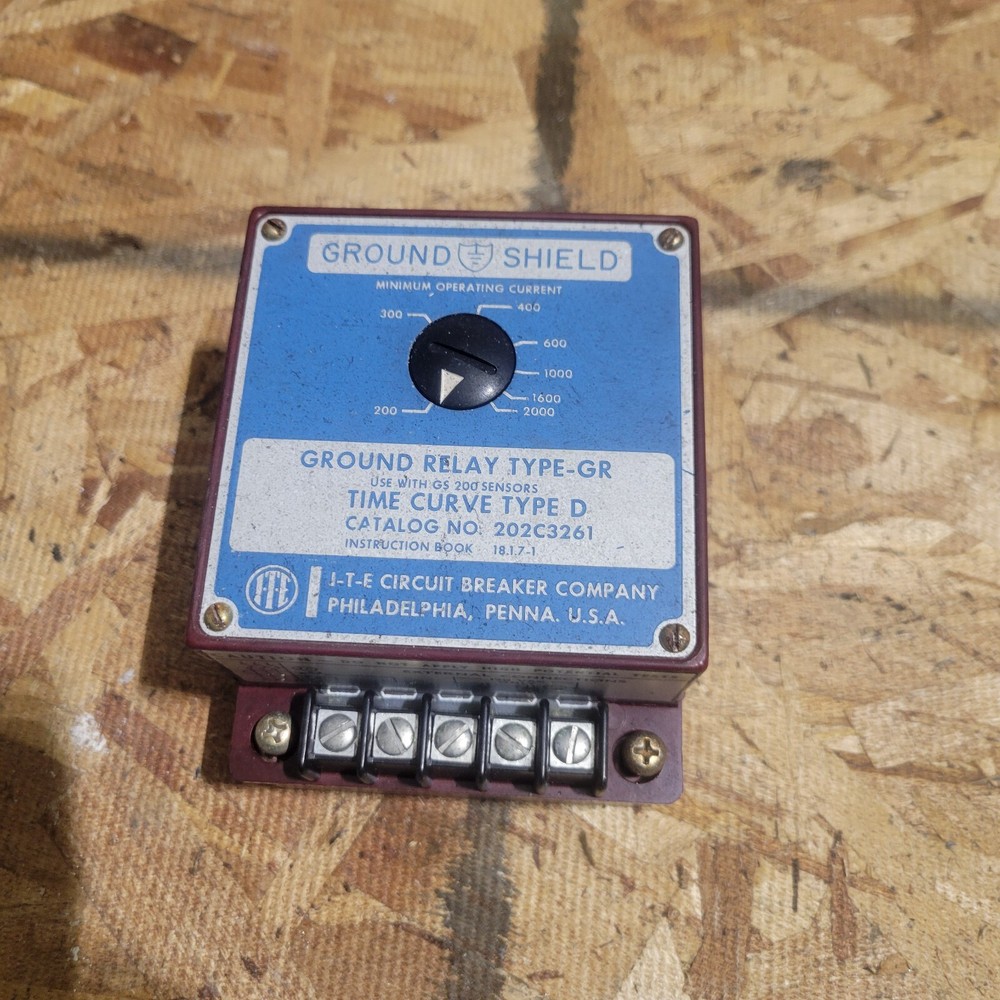 202C3261 ITE Ground Shield Ground Relay Type GR 120VAC Time Curve Type “D”
