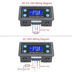 DROK Delay Relay Module, DC 6-30V Timer 12V 24V 0.01s-9999min 50mA Digital