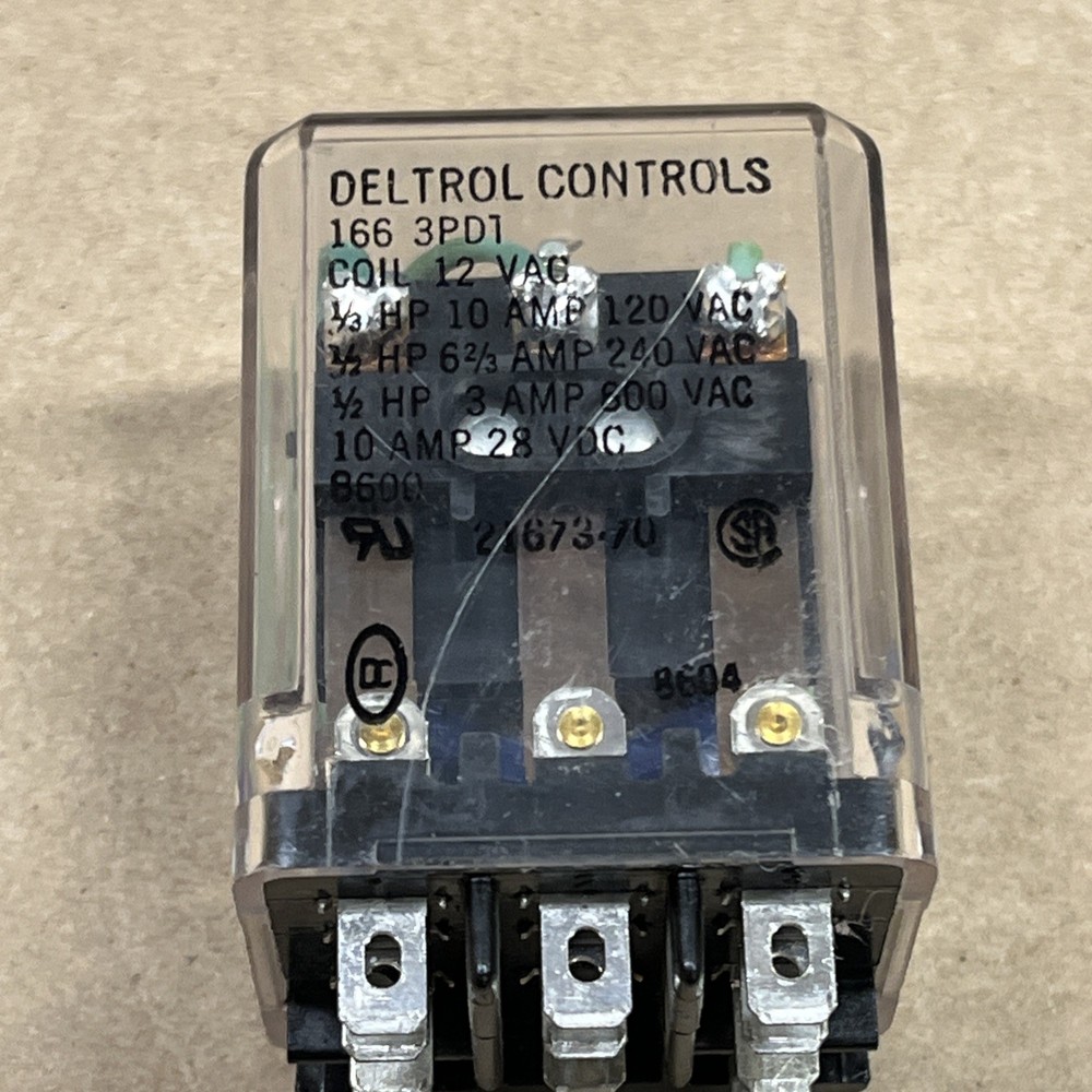 DELTROL CONTROLS 21673-70, 295254 12VAC COIL 10AMP 11-PIN