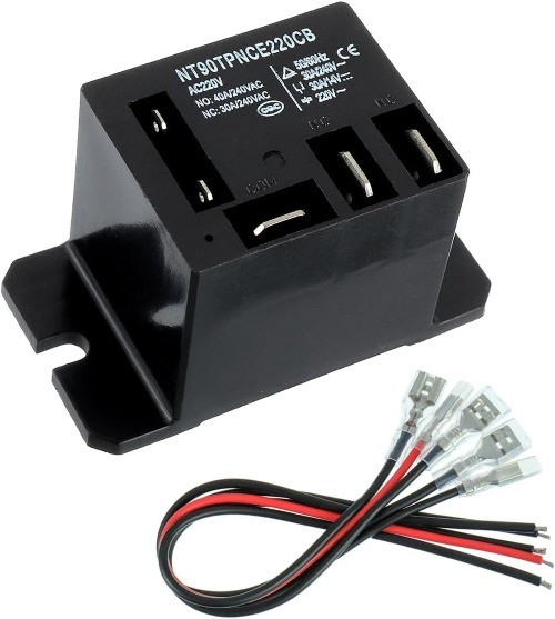 NT90 AC220V Coil 10X Power Relay 30A 40A SPDT 1NO 1NC Mini Relay Flange Mount
