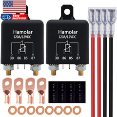 Switch Car Heavy Duty Split Charge Duty 4 Terminal 12VDC120A Starter Relay 2Pack
