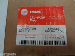 OEM Trane Contactor 40 FLA 3 Pole COIL 120V HVAC Heat Pump CTR0526 Definite Pur.
