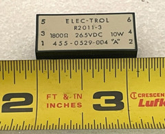 Elec-Trol R2011-3=1800 Ohms 26.5VDC 10W Reed Relay
