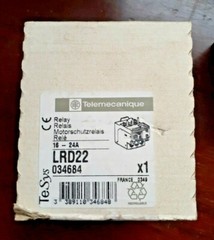 New Telemecanique LRD22 Relay 034684 16 to 24 amp range Ships Today!!!