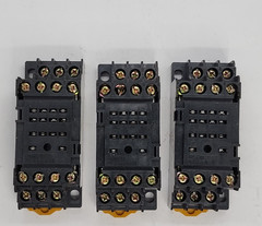 3x OMRON MY4N 240VAC 28VDC 5A POWER RELAY & OMRON PYF14A-E SOCKET [2RE4-1]
