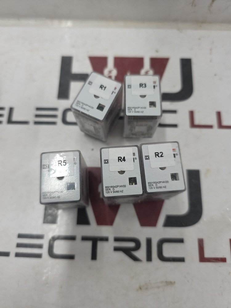 SQUARE D 8501RS42P14V20 SER. D 120V 15A NSMP NEW TAKE OUT LOT OF 5