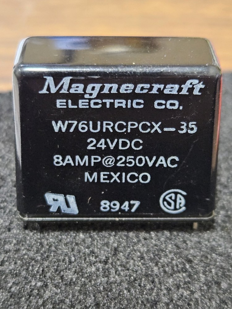 W76URCPCX-35 RELAY MAGNACRAFT 24VDC 8AMP @ 250VAC NEW IN BOX.