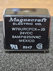 W76URCPCX-35 RELAY MAGNACRAFT 24VDC 8AMP @ 250VAC NEW IN BOX.