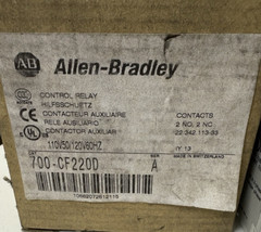 Allen Bradley 700-CF220D 110/120V Control Relay New In Box!!!!!