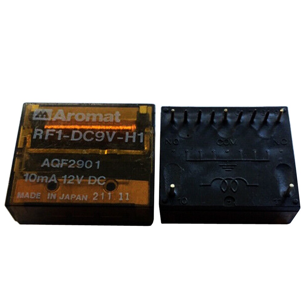 2Pcs Aromat RF1-DC9V-H1 9VDC High Frequency Relay 11Pins 10mA 12VDC