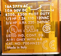 Allen Bradley 700-HN 121 Ser A with 700-HK36A1 Relay & Base *Guaranteed*