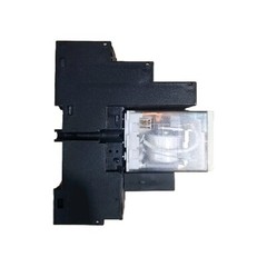Schneider RXM2AB1BD Relay DPDT 24VDC Coil w/ RXZE2S108M Base RXM040W Diode