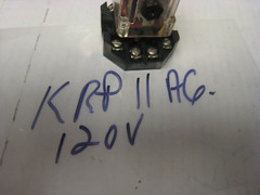 AMF Potter & Brumfield KRP11AG Relay 120V 8-Pin Free Shipping mounted on base