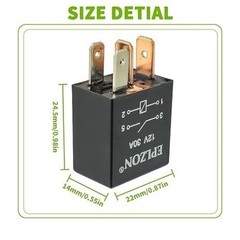 4 Pin 12V 30A SPST Relay High Performance Multi-Purpose Water Size: 4 PIN 4PCS