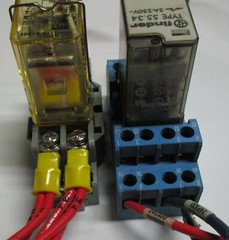 FINDER TYPE 55.34 Relay w/Base + Idec Relay AC110-120V + Base Used Cut Outs