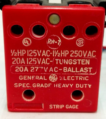 GE REMOTE CONTROL RELAY RR7 – 125 V – 0.5 AM – 250 V, 1.5 HP 20A (lot of three)