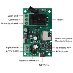 eWelink Smart Relay Switch Module 1 Channel AC/DC 7-32V Type-C APP Smart Control