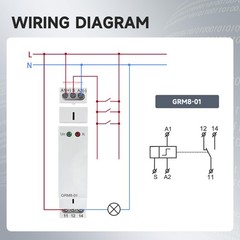 Electronic Impulse Latching Relay, GRM8-01 16A Memory Impulse Relay Wide Rang…
