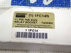 New Dayton 1FC14N 11 Pin 16 Amp 300 Volt Relay Socket *Lot Of 6 New Relay Bases*