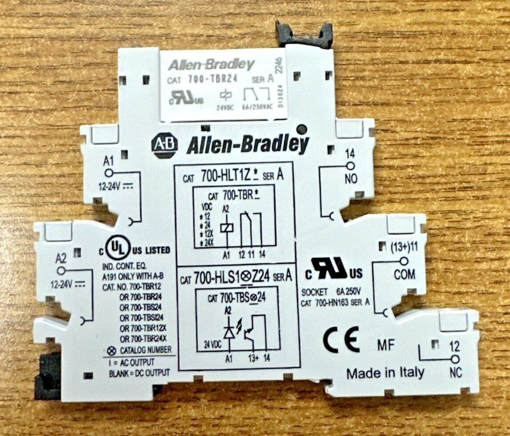 ALLEN BRADLEY 700-HLT1Z24 TERMINAL BLOCK RELAY WITH 700-TBR24 *Guaranteed*