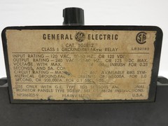 GE TGSR12 Solid State Ground Break Relay TGS General Electric TGSR Class 1